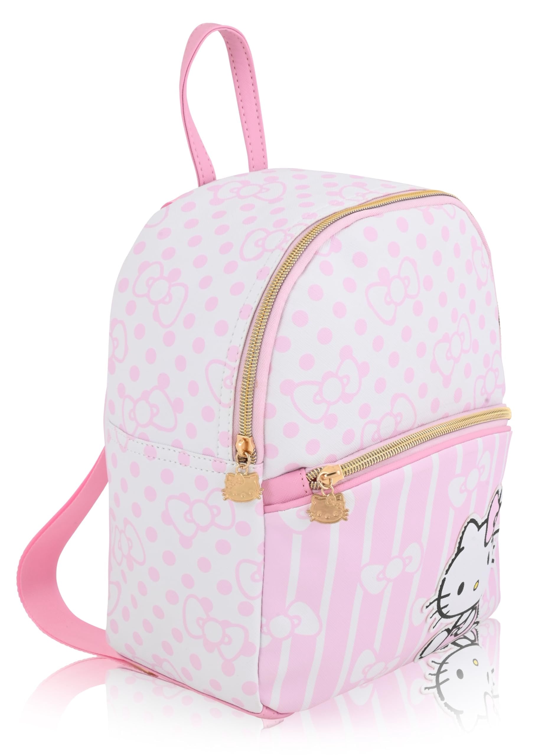 Sanrio Hello Kitty Backpack for Women | Hello Kitty Woman Purse | PU Leather Hello Kitty Mini Backpack Purse | Pink Hello Kitty Bag Cute Backpack with Keychain | Hello Kitty Accessories